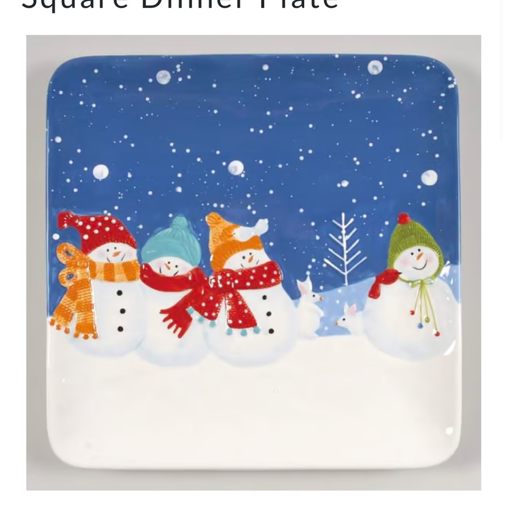 VTG☃️Square Dinner Plate 12”x12”